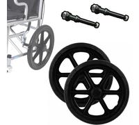 2Pcs Wheelchair Rear Wheel Replacement 16x1.75 Non-Slip Rear Wheels Assembly for Manual Wheelchair, Solid Tire Replacement Wheels with Wheel Hub