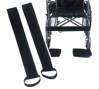 2Pcs Wheelchair Thigh Strap Support Velcro Leg Straps Wheelchair Strap Seat Belt Leg Support Strap for Elderly Dementia Paralysis Parkinson's Leg Spasm Keeping Leg Together for Wheelchair User(Black)