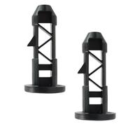 2PCS Wheelie Bin Lid Hinge Pins, 70mm x 31mm Universal Fit, Durable Plastic Locking Hinges for 30L to 240L Outdoor Trash Bins - Secure Weather-Resistant Replacement (Black 2 Pcs)