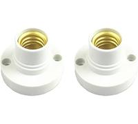 2Pcs White 2 X E14 Lamp Holder Bulb Socket LED Plastic Ceiling Holder Socket, Lamps, Bases and Shades