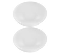 2pcs White Acrylic Ceiling Fan Light Dome Cover, 21.5cm Fitter | Replacement Part for Flush Mount Ceiling Lights, Set of Two, Modern round Style, Easy Installation