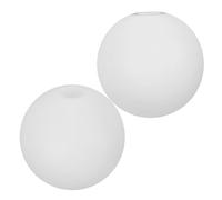2pcs White Acrylic Round Globe Lamp Shade for Pendant Lights | Single Hole Design, Excellent Light Transmission, Ambient Glow, Modern Décor for Homes and Hallways
