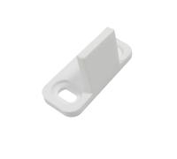 2Pcs White Adjustable Barn Door Floor Guide Carbon Steel Wall Door Bottom Stabilizer with Screws (Package 2pcs)