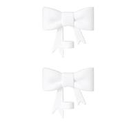 2Pcs White Bow Straws Cover for Stanley 40&30 Oz Cup,10mm Silicone Straw Covers Cap for Stanley Cup Accessories, Straws Cap Stopper for Reusable Straws Tip Lid,Reusable Straws