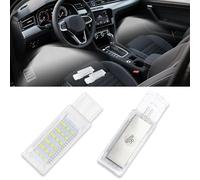 2Pcs White Car Footwell Lights for VW Golf Mk5 Mk6 Mk7 Mk7.5 Door Interior Auto Foot Space Light 12V DC 6000K 3W 3528 Smd LED OEM Replacement Waterproof Accessories Lifespan 50,000 Hours