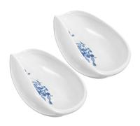 2pcs White Ceramic Tea Scoop for Loose Leaf Tea and Raisins | Smooth Glazed Finish, Hand Friendly Edges, Simple Antique Styling, for Tearoom Service and Kitchen Prep