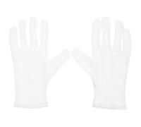2pcs White Cotton Safety Work Gloves for Labor Tasks and Daily Use