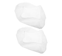 2pcs White Cylinder Pillow Cover with Zipper, Cloth Neck Roll Case