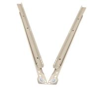 2pcs White Detachable Drawer Slides 40cm Two Fold Full Extension Track