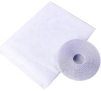 2Pcs White Diy Self-Adhesive Window Screen Netting Mesh Curtain Self Adhesive Mesh Screen Curtain Fitted To Multiple Windows