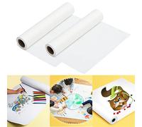 2PCS White Drawing Paper Roll Kids Sketching Painting Roll Paper Blank Art Easel Paper for Kids or Adult Drawing Friezes Sketching (38cm*10m)
