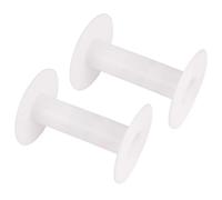 2Pcs White Empty Bobbins 68x78mm Plastic Wire Spools Wire Weaving Bobbins for Embroidery Thread Yarn Ribbon Crafts and Sewing Making