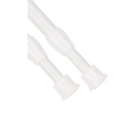 2pcs White Extendable Curtain Poles - 60cm-110cm Neel Blue White One Size