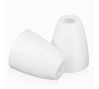 2Pcs White Frosted Plastic Flat Head Horseshoe Lampshades with 30mm Upper Hole Replacement Oval Chandelier Shade Pendant Light Cover Floor Lamp Lights Covers