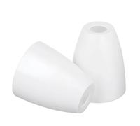 2Pcs White Frosted Plastic Horseshoe Lampshades 30mm Upper Hole Replacement Oval Chandelier Shade Pendant Light Cover Floor Lamp Covers