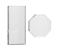 2pcs White Glass Eyelash Extension Pallet for Eyelashes
