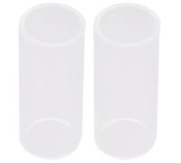 2pcs White Glass Guitar Slide for Electric Guitar Strings, Smooth Tone | Comfortable Wear, Smooth Gliding Surface, Blues Playing, Studio Recording, for Professional and Band Musicians