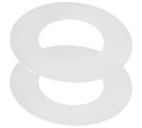 2pcs White Iron Spotlight Trim Bezel Repair Ring for Wrong Cutouts | Glossy Finish, Simple Assembly, Rust Resistant Iron, Improves Appearance, Covers Miscut Openings