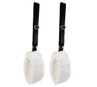 2Pcs White Pilates Straps Premium Plush Fuzzies for Cadillac Reformer Gym