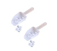 2Pcs White Plastic Ice Scoop,Kitchen Ice Scooper for Ice Maker, Ice Scooper for Ice Maker Kitchen Freezer Bar Wedding Party Small Food Scoops for Pet Animal Dog Food Candy Scoop Beach Shovel Tools