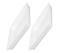 2pcs White Plastic Plant Water Tray for Houseplants and Bonsai Patio | Outdoor Durability, Spill Containment, Apartment Balconies and Indoor Windowsills, Stable Base for Planters