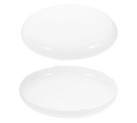 2pcs White Plastic Semi Circular LED Bulb Diffuser Cover | Anti Fog Finish, Secure Fit Design, Soft Even Light for Ceiling Fixtures and Commercial Lighting