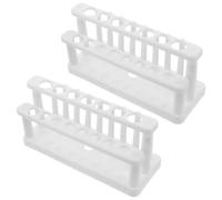 2pcs White Plastic Test Tube Rack 15 Holes 9 Columns for Lab Use