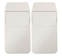 2pcs White PU Leather Pen Pocket Pouch Storage | Portable Holder Helps Prevent Pocket Damage, Quick Access during School or Clinical Rounds, Compact Design