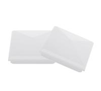 2pcs White PVC 5x5 Square Pyramid Fence Post Cap, England Style
