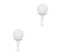 2pcs White Rolling Ball Cane Tip 13mm 16mm Hook Type Replacement | Plastic Body Hardened Steel Roller, 360 Degree Swivel Head, Fits Guide Canes and Outdoor Use