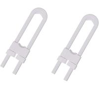 2Pcs White Sliding Cabinet Locks,Proof Cabinet Cupboard Lock Latch,U Shaped Safety LatchProofing Lock,Kitchen Cabinet Doors Knobs and Handles Cabinet Locks Guards and Locks