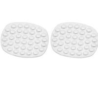 2Pcs White Soap Holder Rubber Suction Grip Anti Slip Rubber Soap Holder White Colour for Kitchen Bathroom Shower Anti Slip Sucker.