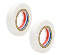 2Pcs White Strong Self-adhesive Pipe Wrap Tape, PVC Electrical Insulation Tapes for Repairing and Protecting Electrical Wires(5cm*20m/1.97in*65.62ft)