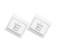 2pcs White Surface Mount Exit Button PC Door Control Switch