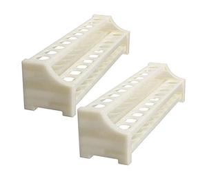 2PCS White Test Tube Rack, Plastic Lab Test Tube Rack Holder, Detachable, Plastic Centrifuge Test Tube Stand 20 Holes for 15mm Tubes Laboratory Business Industry Science Supplies