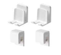 2PCS White Toothbrush Holder Wall Mounted, Water Proof Toothbrush Hook, Self Adhesive 2 in 1 with Toothbrush Hanger and Cup Holder, for Bathroom, Shower, Cabinet, with 2PCS Toothpaste Clip