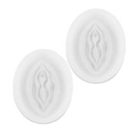2Pcs White Women Genital Shape Chocolate Mold Novelty Candy Making Molds Silicone DIY Mould Jelly Tray Fondant Cake Making Supplies Pastry and Baking Molds Bakeware