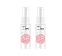2Pcs Whitening Spray BB Cream Foundation Base, 20ml Skin Whitening Body Lotion, Foundation Warm Skin Tone Makeup Full Coverage Concealerfor Face and Body