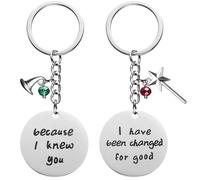 2PCS Wicked the Musical Keyrings, Because I Knew You I Have Been Changed for Good Friend Keychain, Perfect Wicked Themed Gifts for Girls & Women, Musical Theatre Jewelry Accessories, Wicked Jewellery