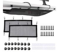 2PCS Width30*long70cm Under Desk Cable Management, Flexible Desk Wire Mesh Tray Durable Flexible Wire Hideout Invisible Office Power Cords, Charging Accessories and Socket Strips