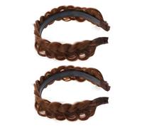 2pcs Wig Headbands for Women Braided Plastic Resin Hairband