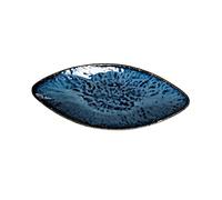 2pcs Willow Leaf Sushi Plate Porcelain Serving Tray Japanese Ceramic Plate Salad Plates Shell Biscuit Plate Food Serving Tray Japanese Plates Party Accessories Personality Ceramics ,Blue-31X13.4X5CM