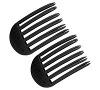 2pcs Wind Shaping Styling Combs for Fluffy Bangs, 6-Tooth Instant Volumising Hair Root Lifting Clips Easy High Crown Volume Tools for Women's Natural Voluminous Curly Looks (Black)
