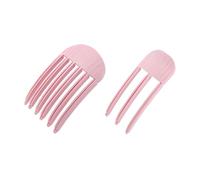 2PCS Wind Shaping Styling Combs for Fluffy Bangs,No-Trace Curly Hair Root Lifting Clip, Volume Volumizer Tool for Women (Pink)