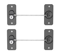 2pcs Window Restrictors, Self-Adhesive Safety Window Locks Home Security Cable Restrictors for UPVC Windows, Fridge Door, Pet Safety, Childproof (Black)