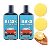 2Pcs Window Scratch Repair, 120ml Window Coating With Sponge, Auto Glass Polishing Liquid For Vehicle RV Truck SUV Detailing Automotive