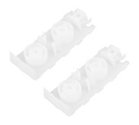 2pcs Window Spring Bracket Plastic Coil Balance Retainer | White Composite Housing, Two Position Spring Seat, Universal Fit, Easy Installation for Wooden Tracks and Sash Maintenance