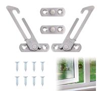 2Pcs Window Stays for Upvc Robust Window Restrictors Locks Window Safety Restrictors Adjustable Stainless Steel UPVC Window Restrictor Locks Ideal for Residential and Commercial Spaces