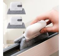 2PCS Window Track Cleaning Brush - Single Handheld Brush for Sliding Door, Window Sills, Small Gaps, and Crevices, Efficient Dirt and Water Stain Removal