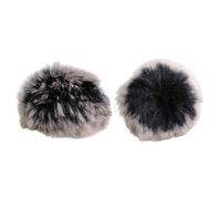 2Pcs Windscreen Muff For Tascam DR40 Recorders Microphone Windshield Windscreen Artificial Furs Wind Screen Furry Remove
